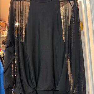 Daytrip Black Sheer Blouse